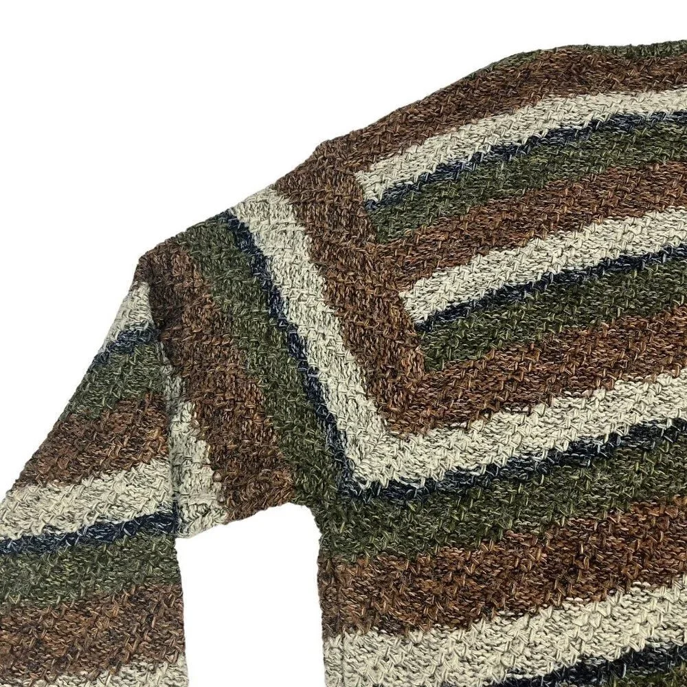 Dressbarn Womens Pullover Sweater Brown Stripe Silk Acrylic Size 21/24 - Picture 6 of 9
